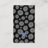 Zwart-grijs-witte zeeschol casual visitekaartje (Achterkant)