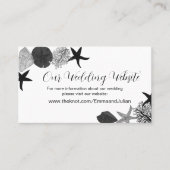 Zwart-grijs-witte zeeschol casual visitekaartje (Voorkant)