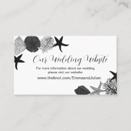 Zwart-grijs-witte zeeschol casual visitekaartje