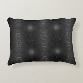 Zwart Grijs Zilveren Bloemen Floral Elegant Accent Kussen