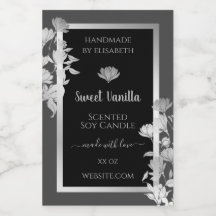 Zwart Grijs Zilveren Frame Productverpakkingslabel