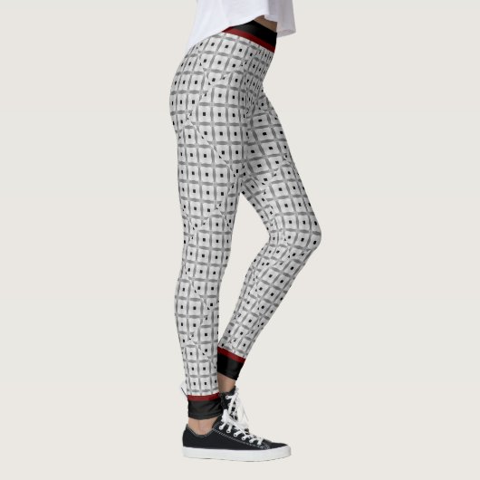 Zwart grijs zwart patroonmodel leggings (Rechts)