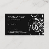 Zwart grijs zwemt over witte achtergrond visitekaartje (Achterkant)