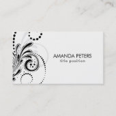 Zwart grijs zwemt over witte achtergrond visitekaartje (Voorkant)
