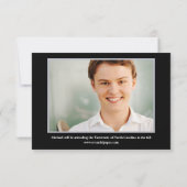 Zwart/Grijze Achtergrond - 3x5Afstuderen Aankondig Aankondiging (Achterkant)