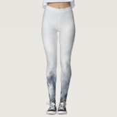 Zwart-grijze alles-over-druk Leggings (Voorkant)
