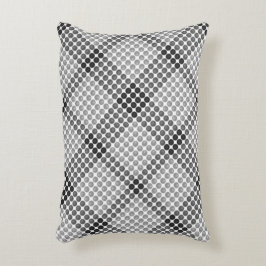 Zwart-grijze ballen of gaten, vierkant met uitgeli accent kussen