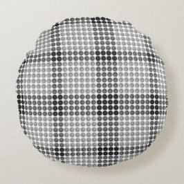Zwart-grijze ballen of gaten, vierkant met uitgeli rond kussen