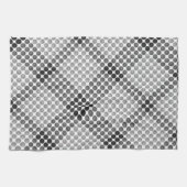 Zwart-grijze ballen of gaten, vierkant met uitgeli theedoek (Horizontaal)