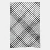 Zwart-grijze ballen of gaten, vierkant met uitgeli theedoek (Verticaal)