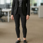 Zwart Grijze Buffalo Plaid Mode Leggings