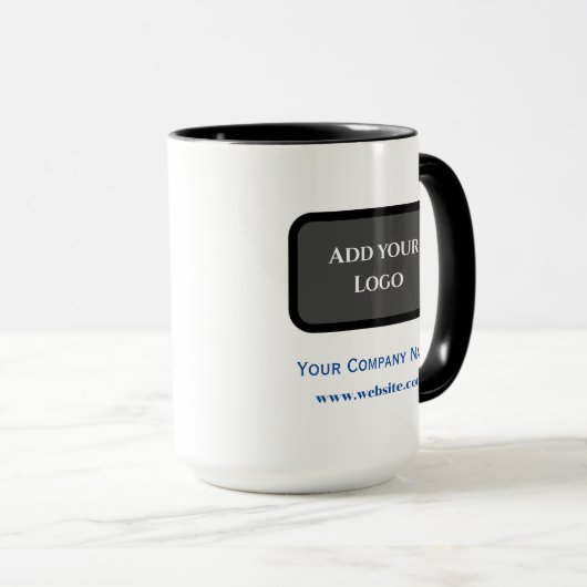 Zwart-grijze kleur personaliseren mok (Voorkant rechts)