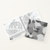 Zwart-grijze moleculen receptenboek notitieboek (Binnen)