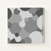 Zwart-grijze moleculen receptenboek notitieboek (Achterkant)