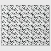 Zwart Grijze Polka Dots Patroon Gift Wrapping Pape Cadeaupapier (Vlak)