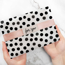 Zwart Grijze Polka Dots Patroon Gift Wrapping Pape