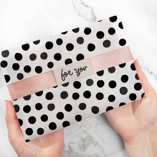 Zwart Grijze Polka Dots Patroon Gift Wrapping Pape Cadeaupapier
