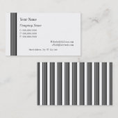 Zwart Grijze Strepen Aangepaste Visitekaartjes (Voorkant / Achterkant)