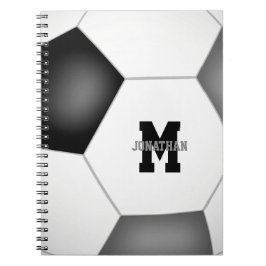 zwart grijze teamkleuren meisjes jongens voetbal notitieboek