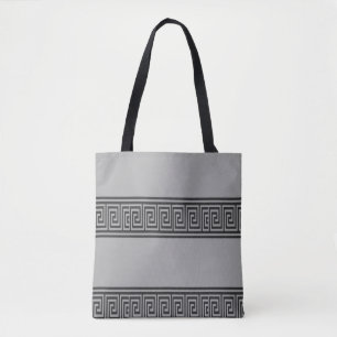 Zwart-grijze toetsaanslagen tote bag