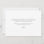 Zwart grillig kalligrafie Afstuderen Bedankkaart (Achterkant)