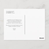 Zwart grillig kalligrafie Afstuderen dank u Briefkaart (Achterkant)