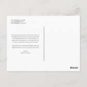 Zwart grillige kalligrafie bruiloft dank u briefkaart (Achterkant)