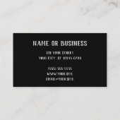 Zwart Grizzly Beer Silhouet Visitekaartje (Achterkant)