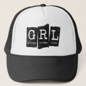 Zwart GRL-Pet Trucker Pet (Voorkant)
