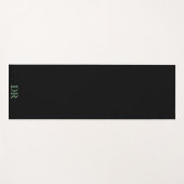 Zwart groen aangepaste initialen minimalistisch yogamat (Voorkant (horizontaal))