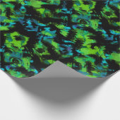 Zwart-groen abstract cadeaupapier (Hoek)