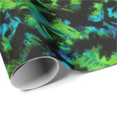 Zwart-groen abstract cadeaupapier (Rol Hoek)