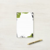 Zwart & Groen Abstract Design 3M Post-it® Notities Notes (Op bureau)
