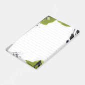 Zwart & Groen Abstract Design 3M Post-it® Notities Notes (Schuin)