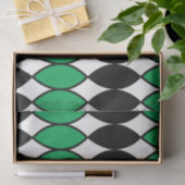 Zwart Groen Abstract Geometrisch Tissuepapier (Geschenk)
