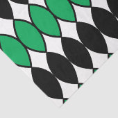 Zwart Groen Abstract Geometrisch Tissuepapier (Detail)