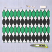 Zwart Groen Abstract Geometrisch Tissuepapier (Craft)