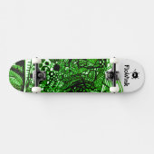 Zwart groen Abstract Persoonlijk Skateboard (Horizontaal)