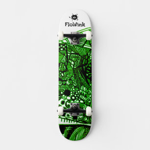 Zwart groen Abstract Persoonlijk Skateboard