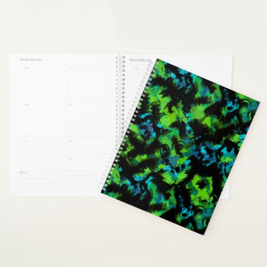 Zwart-groen abstract planner (Display)