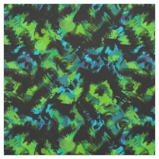 Zwart-groen abstract stof (Swatch)
