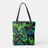 Zwart-groen abstract tote bag (Achterkant)