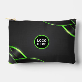 Zwart & Groen Abstract Vloeibaar Design | Logo Toe Etui