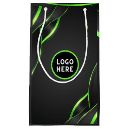 Zwart & Groen Abstract Vloeibaar Design | Logo Toe Klein Cadeauzakje