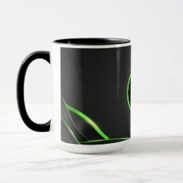Zwart & Groen Abstract Vloeibaar Design | Logo Toe Mok