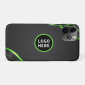 Zwart & Groen Abstract Vloeibaar Design | Voeg Log Case-Mate iPhone Case (Achterkant (horizontaal))