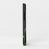 Zwart & Groen Abstract Vloeibaar Design | Voeg Log Case-Mate iPhone Case (Achterkant/links)