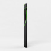 Zwart & Groen Abstract Vloeibaar Design | Voeg Log Case-Mate iPhone Case (Achterkant/rechts)