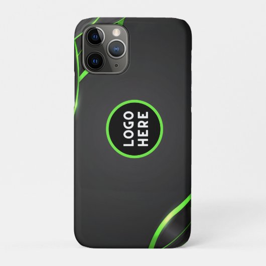 Zwart & Groen Abstract Vloeibaar Design | Voeg Log Case-Mate iPhone Case (Achterkant)