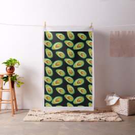 Zwart-groen avocado-patroon stof